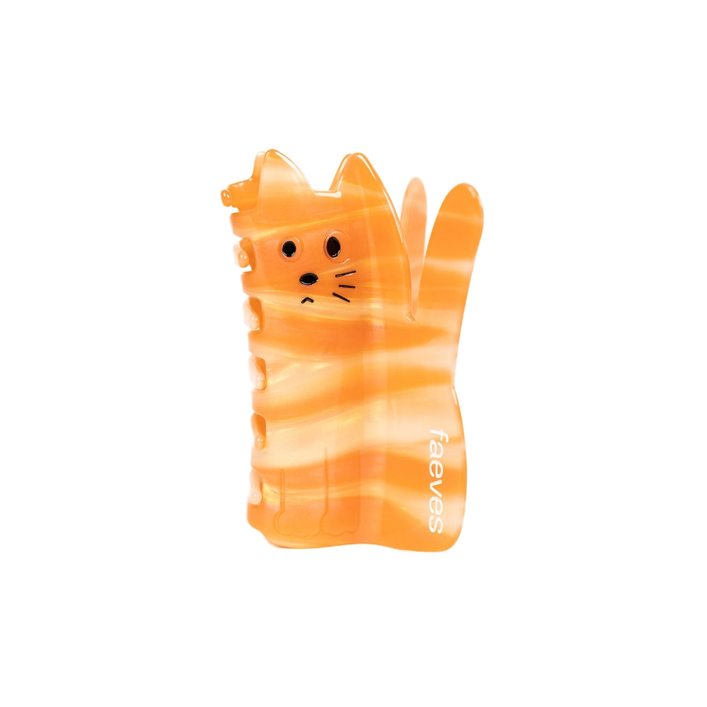 
                  
                    Faeves cat claw clip for thick hair, orange color, product photo showing a comfortable grip and high-quality material
                  
                